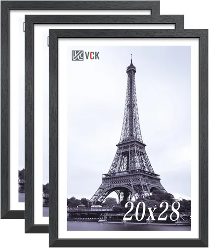 Miniatura 71 de VCK Marcos para póster de madera maciza de 22.375 x 34 pulgadas, marco de fotos A1 negro con montaje en pared, paquete de 3