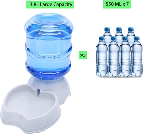 Miniatura 2 de Dispensador automático de alimentos para perros y gatos, sin BPA, repuesto por gravedad, autoalimentación para mascotas pequeñas, 3.8 L (alimentador)