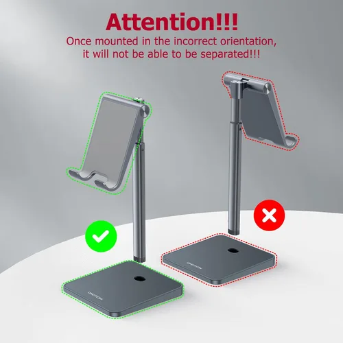 Miniatura 7 de OMOTON Soporte para teléfono celular, altura de ángulo ajustable, soporte de escritorio para iPhone Air/17 Pro Max/ 11 Pro/XS Max/XR, Samsung Galaxy