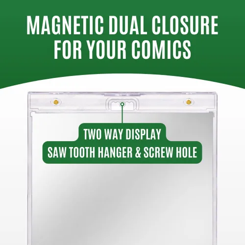 Miniatura 4 de 1 pieza actual moderno regular soporte de caja de exhibición de cómics tamaño plateado Protector magnético de cómics Esquinas de diamante