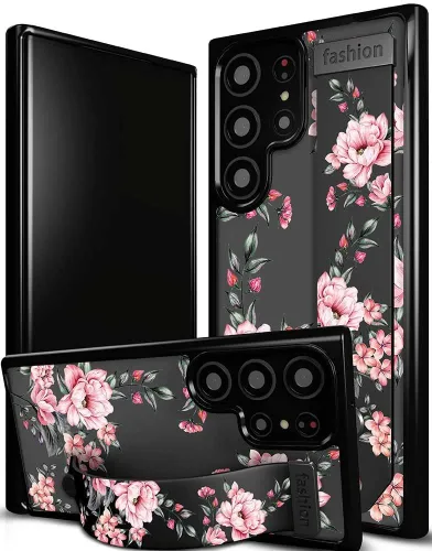 Miniatura 25 de Compatible para Samsung Galaxy S23 Funda Bonita con Correa Soporte Dedo Kickstand, Fundas de Silicona Geniales de Diseñador Funda Cover - Mariposa
