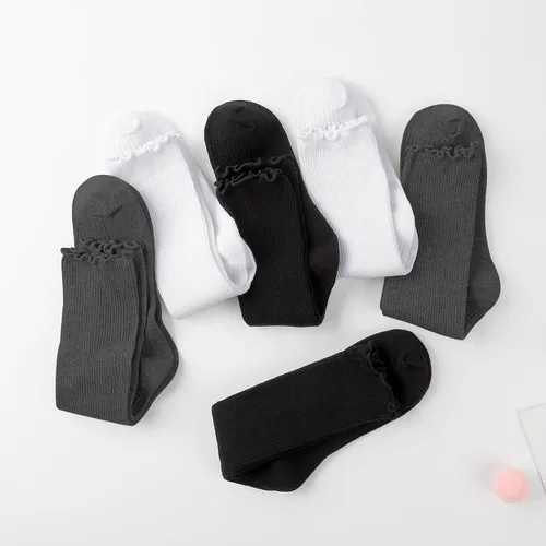 Miniatura 7 de JOCMIC Paquete de 6 calcetines con volantes para bebés y niñas calcetines con volantes