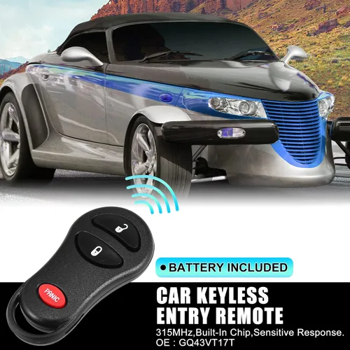 Miniatura 2 de X AUTOHAUX 2 piezas GQ43VT17T 315MHz Reemplazo de llave sin llave de entrada remota llavero para Dodge para Ram 1500 2500 3500 Pickup 2001-2005