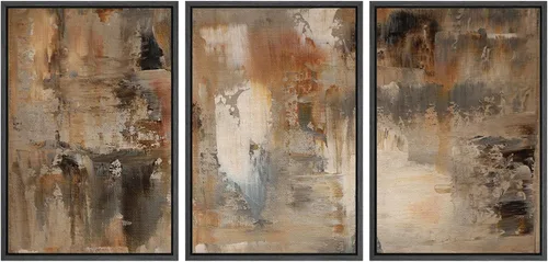 Miniatura 157 de SIGNWIN Lienzo enmarcado para pared, juego de arte abstracto de serenidad costera, ilustraciones abstractas junto al mar, arte moderno, decorativo