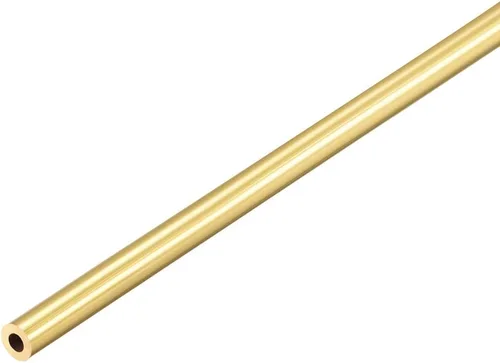 Miniatura 12 de uxcell Tubo redondo de latón, 11.811 in de longitud 0.394 in OD 0.039 in de espesor de pared, tubo recto inconsútil del tubo