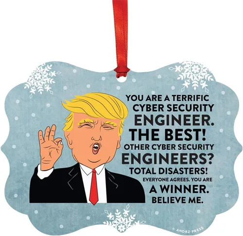 Miniatura 93 de Andaz Press Presidente Donald Trump Fancy Frame Recuerdo Adorno de Navidad Regalo de broma Ejecutivo de Cuenta, 1 paquete, Divertidas Ideas