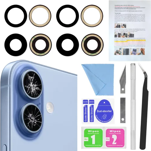 Miniatura 9 de 2PCS ASDAWN Reemplazo de Cristal de Lente de Cámara Trasera para iPhone 11 Pro y 11 Pro Max Reemplazo de Lente de Cámara con Adhesivo Preinstalado +