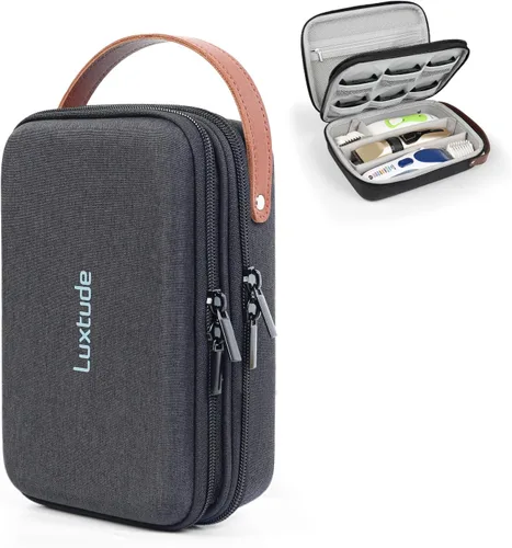 Miniatura 8 de Luxtude Estuche para cortapelos, maletines portátiles de viaje para recortadoras, protectores y accesorios, se adapta a Wahl, Andis, Hatteker, Azul