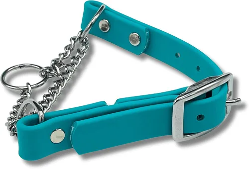 Miniatura 9 de Collar de Martingala para Perros, Biothane, Herrajes de Acero Inoxidable, Sin Tirones, Fabricado en EE. UU., Grado Profesional, Grande, Marrón
