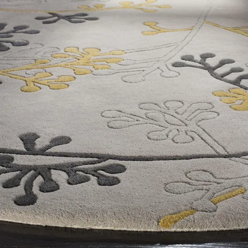 Miniatura 4 de SAFAVIEH Soho Collection - Alfombra redonda de 6 pies, color gris, lana hecha a mano, ideal para zonas de alto tráfico en sala de estar, dormitorio