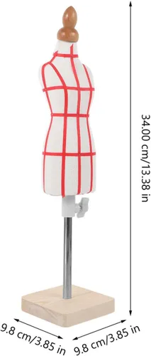 Miniatura 7 de Maniquí de forma de vestido femenino tamaño 1/4 de costura en miniatura, mini pantalón, modista con regla y aguja para hacer patrones de costura