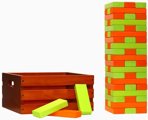 Miniatura 43 de Tailgating Pros Maderas gigantes de primera calidad con caja manchada: ¡elige los colores de tu equipo! Juego gigante para patio al aire libre