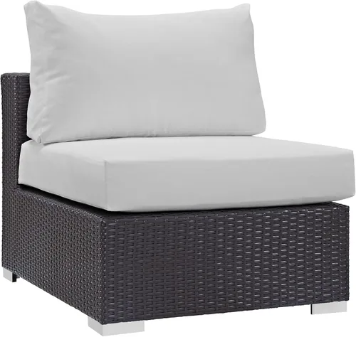 Miniatura 23 de Modway EEI-1911-EXP-ORA Convene - Muebles otomanos cuadrados de tela para patio, muebles de exterior, color naranja espresso Espresso Naranja