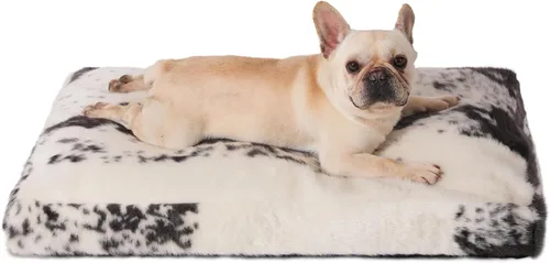 Miniatura 35 de Bedfolks Cama Impermeable para Jaula de Perro, Cama de Felpa para Perros con Funda Lavable Extraíble, Almohadón de Jaula de Perro de Piel Sintética