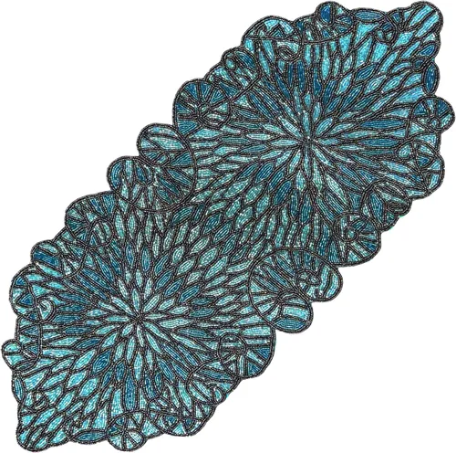 Miniatura 29 de Camino de mesa con cuentas de 36 pulgadas de diseño elegante infinito - Decoración de mesa para bodas, fiestas, días festivos, regalos y uso diario