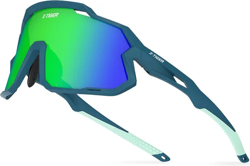 Miniatura 10 de X-TIGER Gafas de sol polarizadas para niños y niñas, lentes de sol de béisbol polarizadas para niños de 8 a 14 años, UV400, gafas de ciclismo
