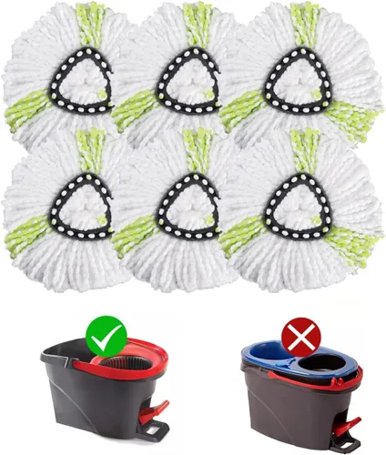 Miniatura 19 de Matthew Cleaning - Juego de 3 cabezales de repuesto de microfibra azul compatible con EasyWring Spin Mop Reemplazar la cabeza EasyWring de alta