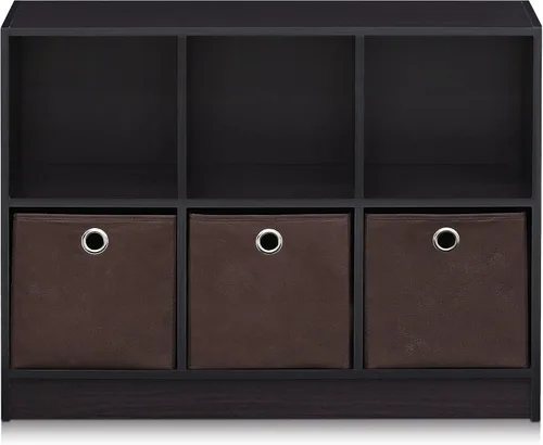 Miniatura 6 de Furinno BASIC - Estantería de 6 cubos, biblioteca de 3 x 2 con compartimentos de almacenamiento, 11.9 x 31.6 x 23.6 pulgadas, para sala de estar