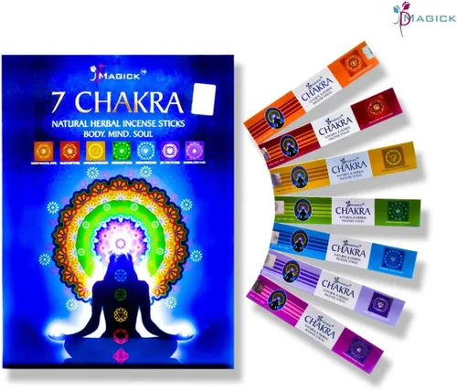 Miniatura 3 de Juego de regalo de varillas de incienso Chakra 140 varillas de incienso para aromaterapia, yoga y relajación 7 aromas únicos de alineación