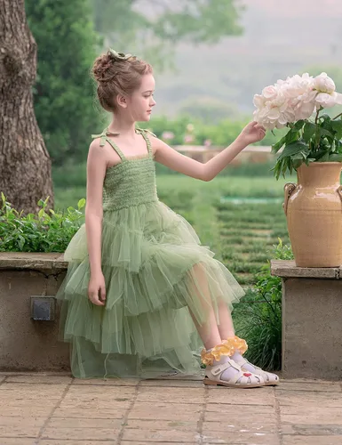 Miniatura 29 de Dicry Calcetines de encaje doble para niñas pequeñas con puños ondulados y volantes grandes para bebés y niños