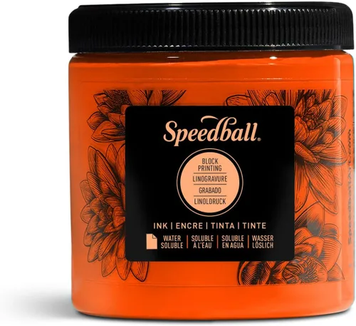 Miniatura 11 de Speedball Tinta de impresión en bloque soluble en agua 3815 – Color intenso con acabado satinado AP no tóxico 8 onzas líquidas, peltre