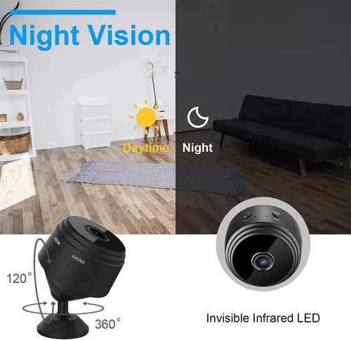Miniatura 3 de Cámara oculta espía con audio/video. Cámara WiFi HD 1080P - Mini cámara de niñera con visión nocturna y detección de movimiento - Cámaras