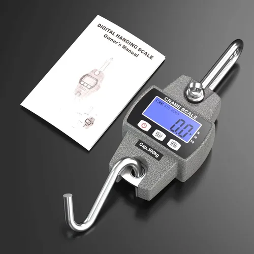 Miniatura 7 de Báscula digital portátil de 661.4 lbs con ganchos, báscula de juego de alta precisión, báscula electrónica resistente para colgar en granja, caza