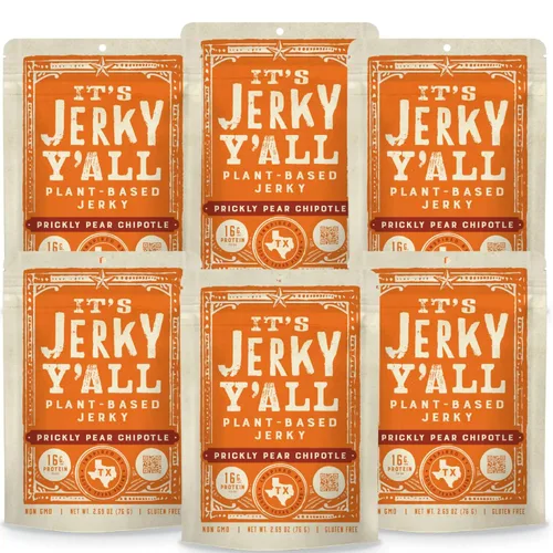 Miniatura 15 de It's Jerky Y'all - Plant Protein Jerky - The Smarter Jerky 16-19g Protein + 8-10g Fiber Per Bag Non-GMO, No Cholesterol, Born in Texas