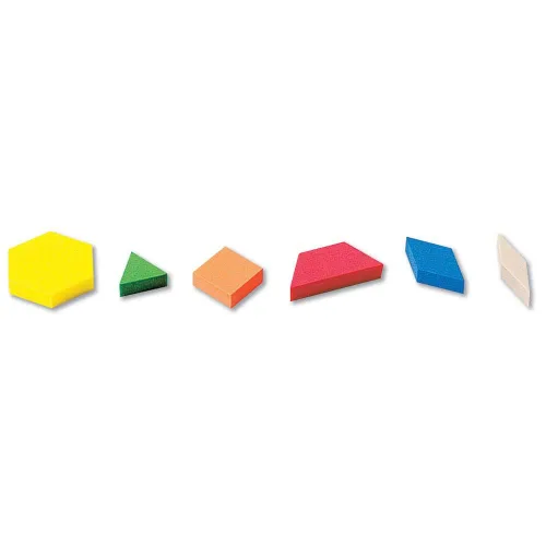 Miniatura 3 de hand2mind Juego de bloques con patrón de espuma, manipuladores geométricos y formas de clasificación para preescolar y jardín de infantes, juego