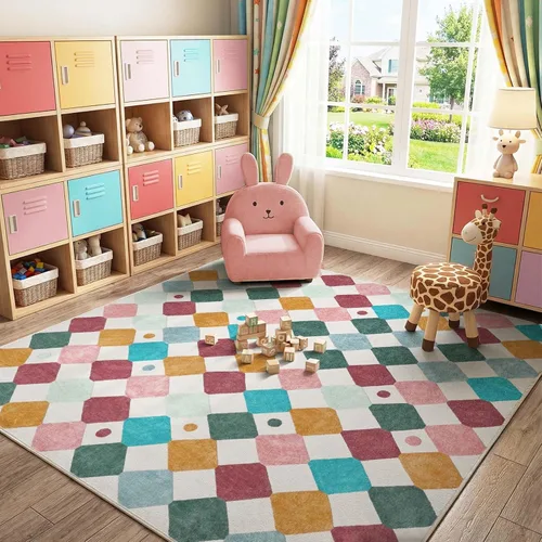 Miniatura 65 de jinchan Alfombra a rayas de 2 x 3 para entrada, alfombra de cocina, tapete pequeño, antideslizante, ligero, de bajo perfil, decoración para entrada