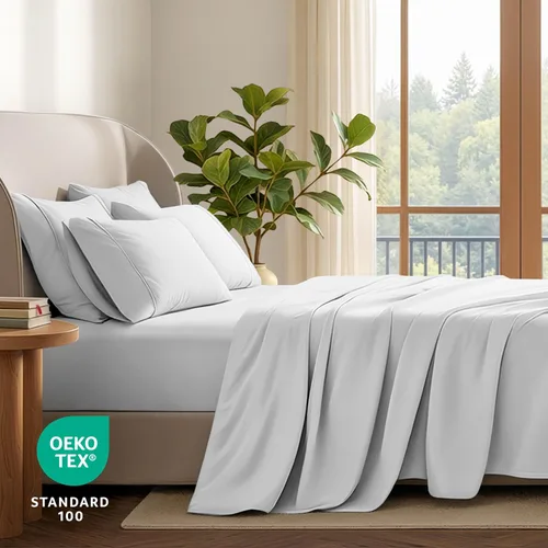 Miniatura 6 de Bare Home Hotel Luxury - Juego de sábanas tamaño individual, extra suave, 4 piezas, bolsillos profundos, ajuste fácil, refrescante y transpirable