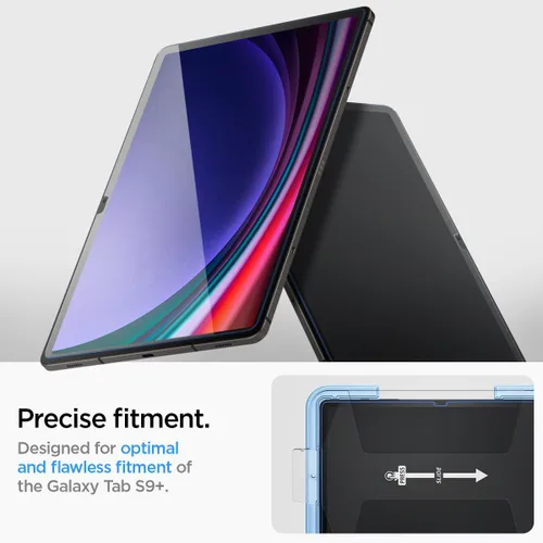Miniatura 7 de Spigen Protector de pantalla de vidrio templado [GlasTR EZ FIT] diseñado para Galaxy Tab S9 Plus/Galaxy Tab S10 Plus