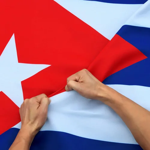 Anley Bandera de Cuba de 3 capas de doble cara a prueba de rasgaduras de 3 x 5 pies, cabecera de lona y resistente a las arrugas, las banderas