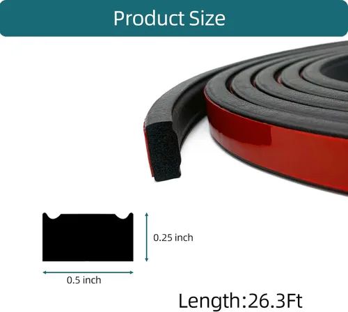 Miniatura 2 de Sello rectangular de goma de espuma, autoadhesivo, goma de espuma EPDM, para barco, automóvil, RV, marina, puertas de garaje/ventana y más, ancho