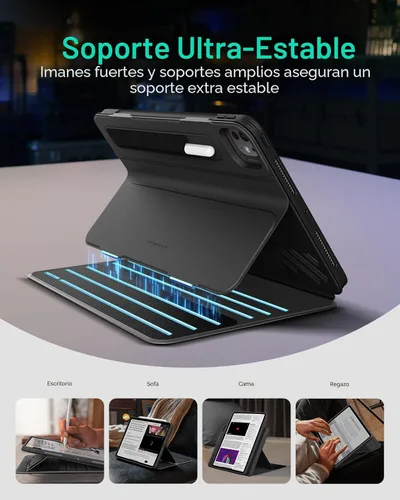 Miniatura 4 de ESR Funda para iPad Pro de 11 pulgadas (M5/M4) 2025/2024, funda magnética extraíble con carga y almacenamiento de lápiz, soporte ajustable