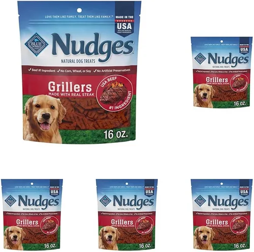 Miniatura 15 de Blue Buffalo Nudges Homestyle - Golosinas naturales para perros, fabricadas en los Estados Unidos con pollo, guisantes y zanahorias reales, bolsa