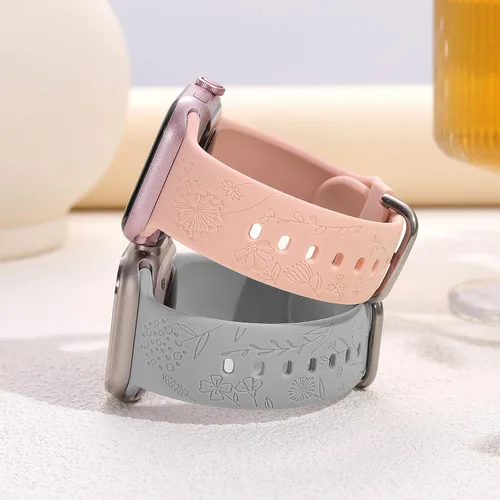 Miniatura 3 de Gillna Correa deportiva para reloj inteligente con diseño floral para mujer, 1.496 pulgadas, 1.575 pulgadas, 1.614 pulgadas, para mujer, compatible