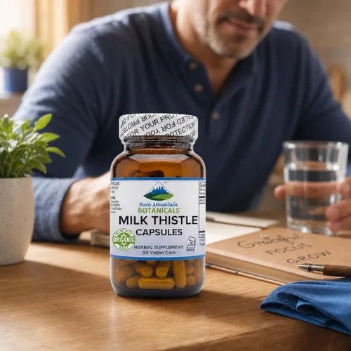 Miniatura 7 de Pure Mountain Botanicals Suplemento de cardo mariano – 90 cápsulas veganas kosher – Cardo mariano orgánico y 80% extracto de silimarina – 450 mg