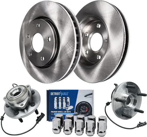 Miniatura 32 de Detroit Axle - Kit de frenos delanteros para Honda Civic 1999-2005 EL 2010-14 Insight Rotores de freno de disco Pastillas de freno de cerámica 1999