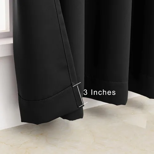 Miniatura 4 de Pickluc Cortinas opacas con ojales para sala de estar, cortinas de bloqueo de luz, aislamiento térmico, reducción de ruido, 52 pulgadas de ancho x