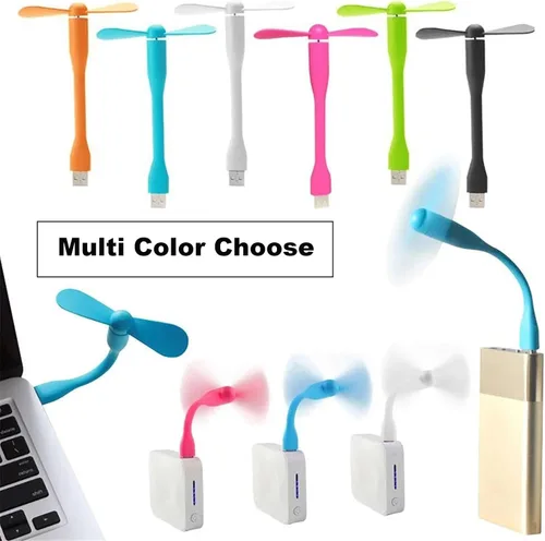Miniatura 5 de Sokelinn-six Ventilador flexible USB, mini ventiladores de refrigeración portátiles alimentados por USB para banco de energía, portátil, cargador