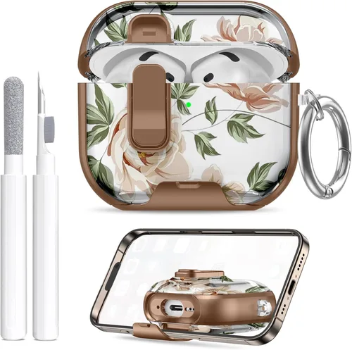 Miniatura 29 de Compatible Airpods 4 Case (2025) with Phone Stand & Cleaner Kit,Print Soft Silicone Lock Clip Apple AirPods 4th Generation Case, Airpod 4 Cover with