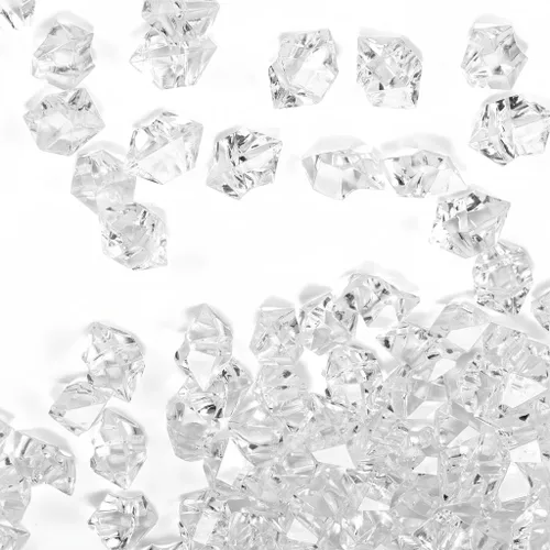 Miniatura 11 de PMLAND 180 piedras de hielo acrílicas naranjas – Gemas de hielo falsas trituradas, piedras de cristal decorativas para relleno de jarrón, mesa