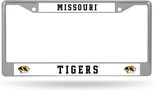 Miniatura 19 de Rico Industries NCAA Premium 12" x 6" Chrome Frame with Plastic Inserts - Car/Truck/SUV Automobile Accessory