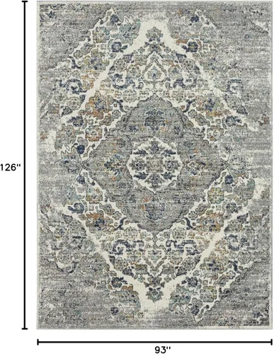 Miniatura 2 de Luxe Weavers - Alfombra de área floral envejecida, acero 8 x 10
