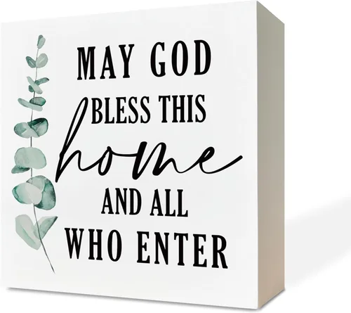 Miniatura 40 de Señales de madera cristianas, versículo de la Biblia Jeremías 29:11 - Porque sé los planes que tengo para ti, señal de caja decorativa para mesa