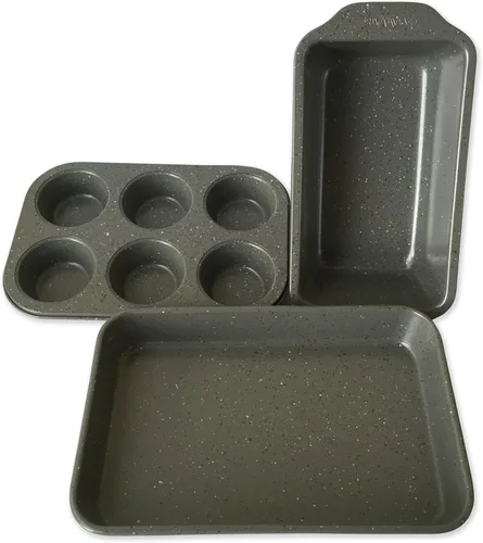 Miniatura 2 de casaWare Juego de 3 piezas de horno tostador (granito plateado)