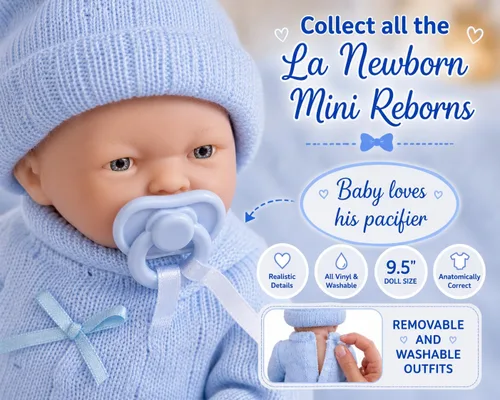 Miniatura 6 de Muñeco recién nacido La Newborn Real Boy - Azul