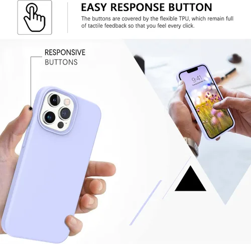 Miniatura 308 de GUAGUA Funda compatible con iPhone 17 Pro Max de 6.9 pulgadas, silicona líquida, goma de gel suave, delgada, forro de microfibra delgada