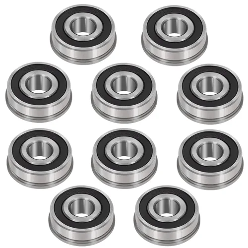 Miniatura 6 de Bonbo 10 rodamientos de bolas con brida ID 5/8 pulgadas x diámetro exterior 1-3/8 pulgadas para cortacésped, carretillas, voluntad de viento